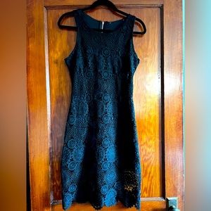Black lace cocktail dress